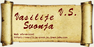 Vasilije Švonja vizit kartica